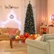 Pre-lit Christmas Halloween Tree with PVC Branch Tips and Warm White Lights Ideal for Holiday Season